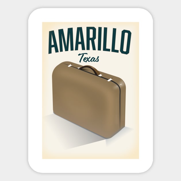 Amarillo texas travel poster Sticker by nickemporium1